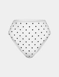 White with Black Polka Dot