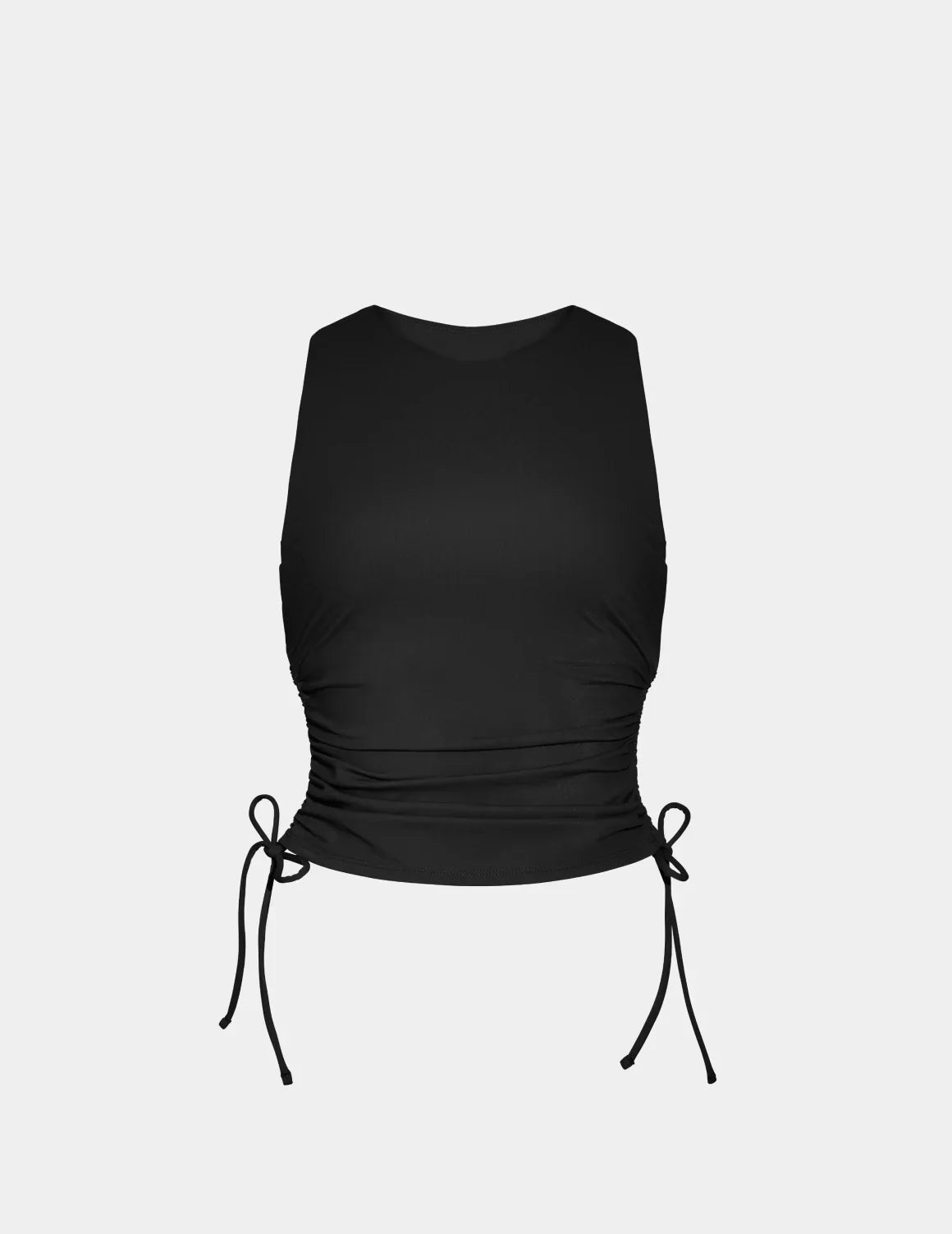 Sculpt Tankini Top shown front-facing against a light gray background – Black – view 2 of 11