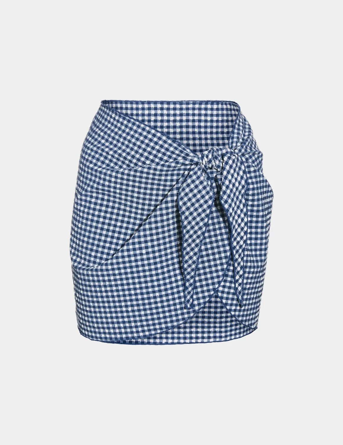 Seersucker Sarong shown front-facing against a light gray background – Navy Seersucker – view 2 of 5