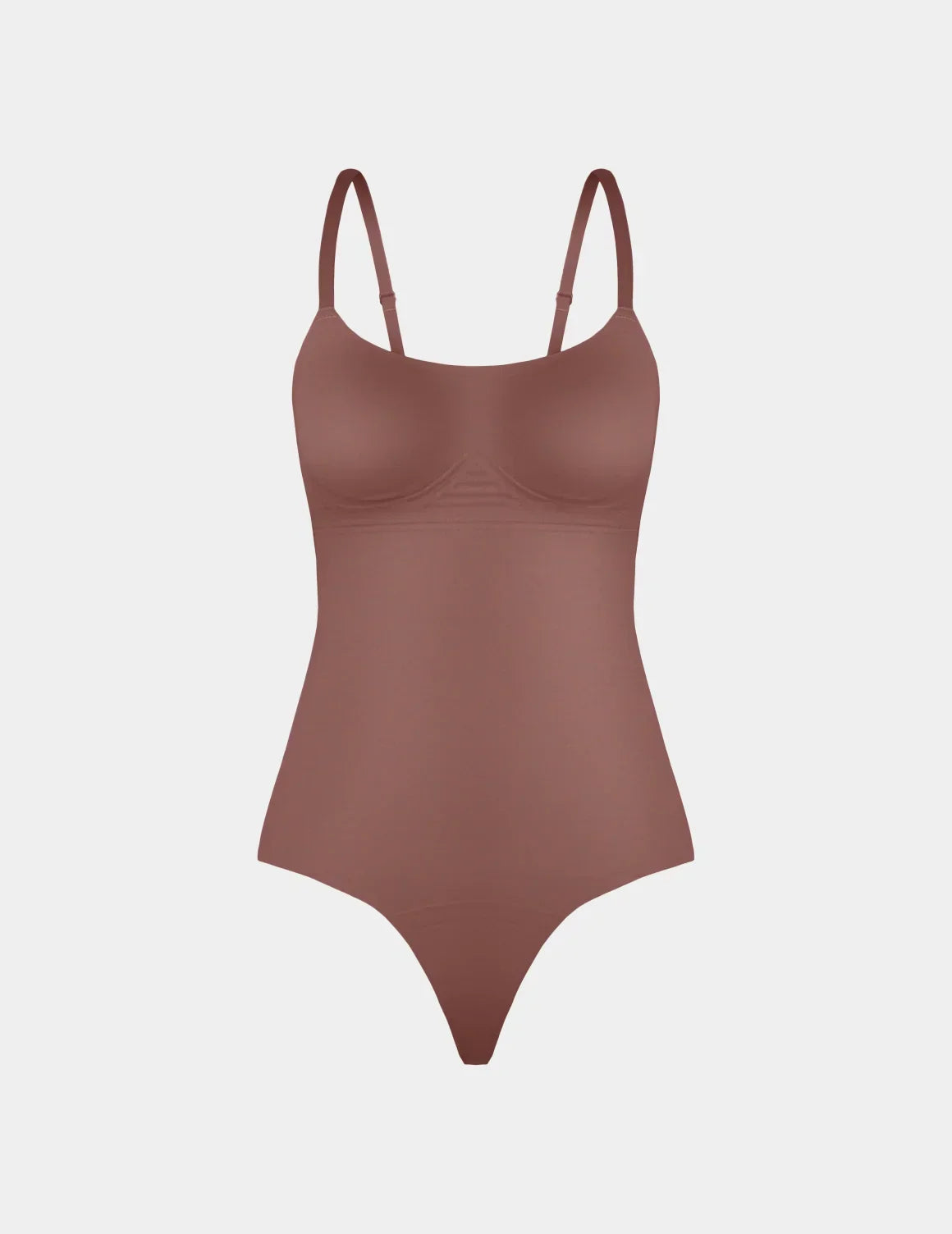 Customizable Shaper Thong Bodysuit shown front-facing against a light gray background – Sola – view 5 of 15
