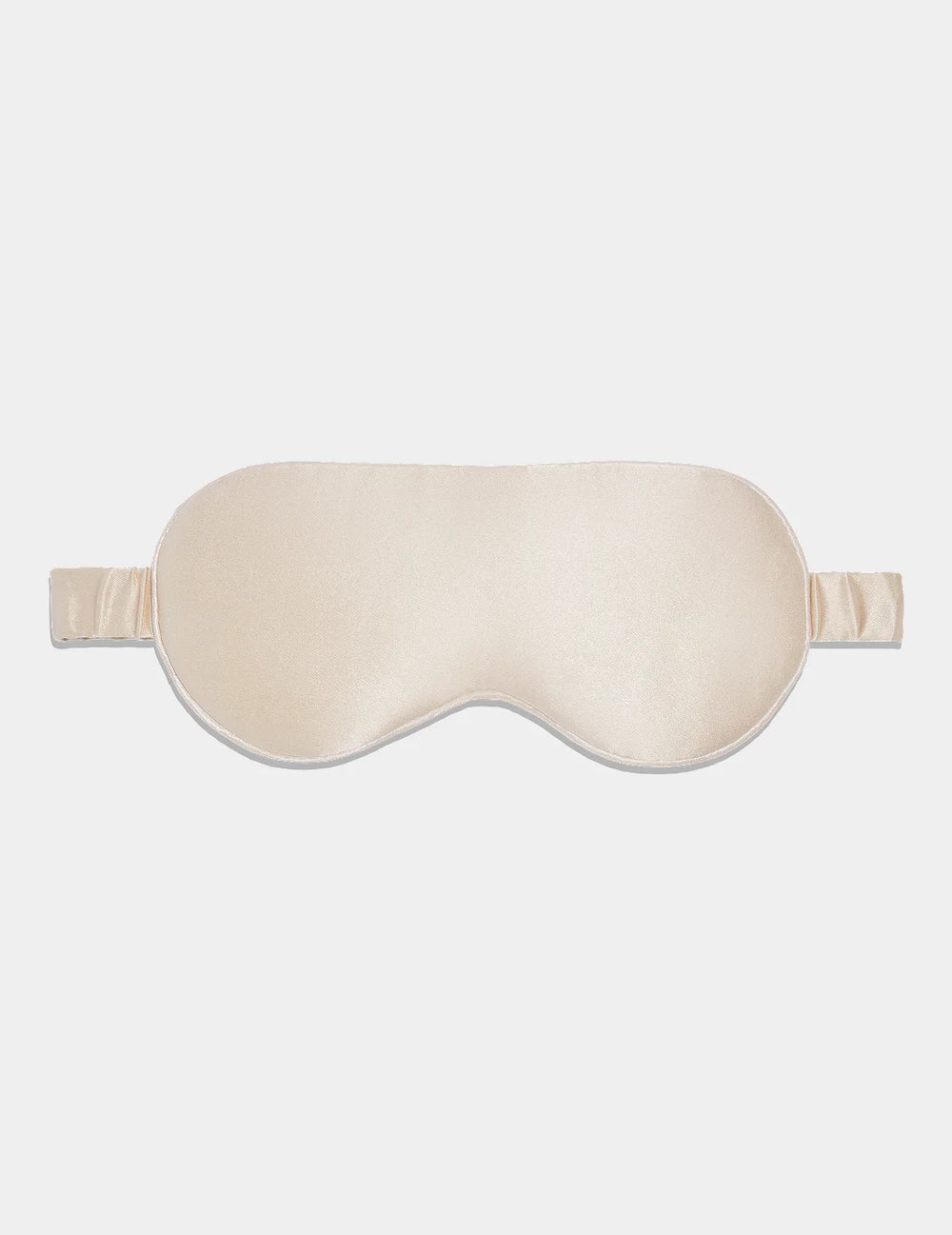 Silk Sleep Mask shown front-facing against a light gray background – Ivory – view 1 of 2