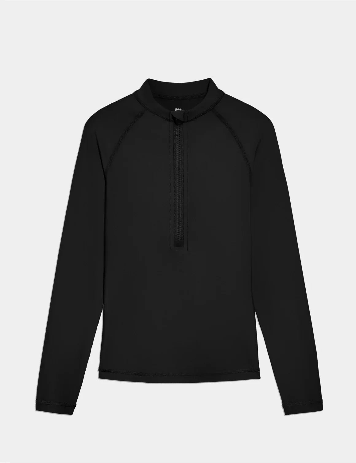 Teen Sunny Skies Rash Guard shown front-facing against a light gray background – Black – view 3 of 10