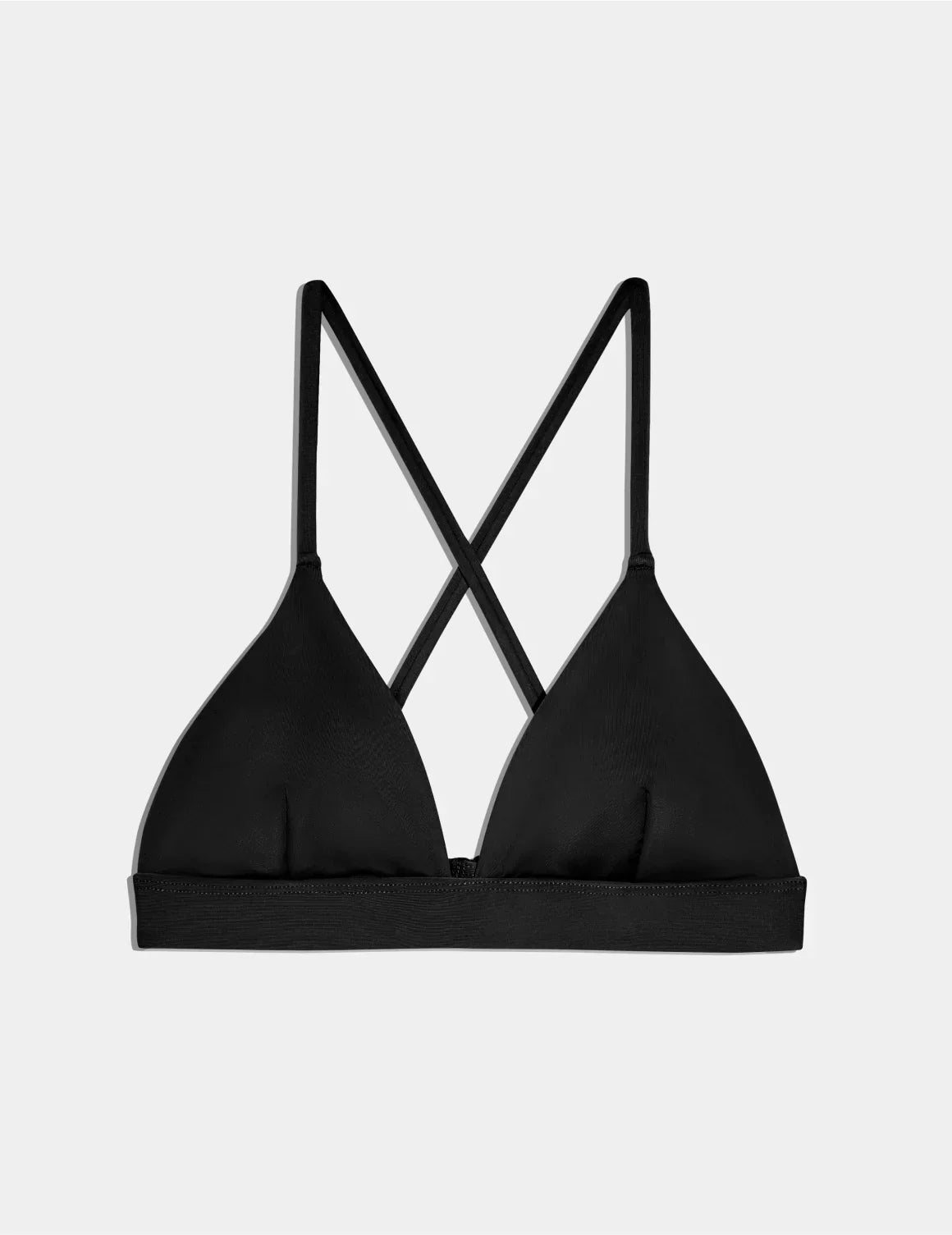 Teen Triangle Bikini Top shown front-facing against a light gray background – Black – view 6 of 48