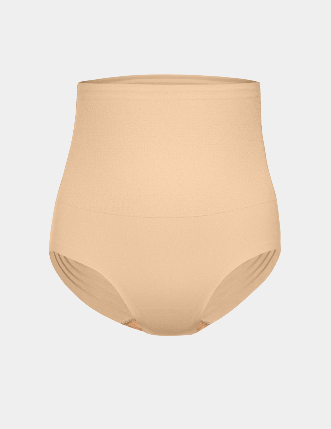 Shaper High Rise Briefs shown front-facing against a light gray background – Warm Sand – view 6 of 12